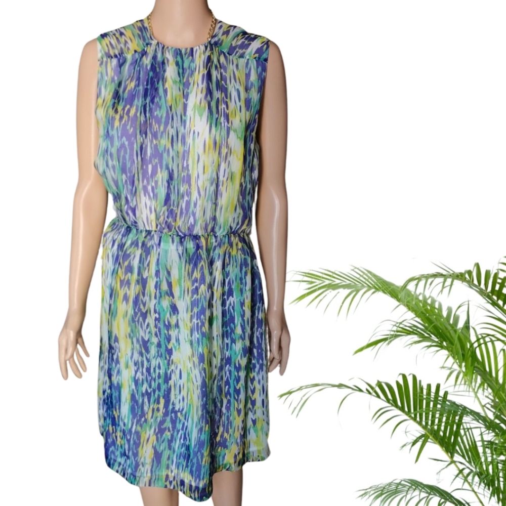 ADRIANNE VITTADINI Collection Women's Multicolor Sleeveless Dress Size 8